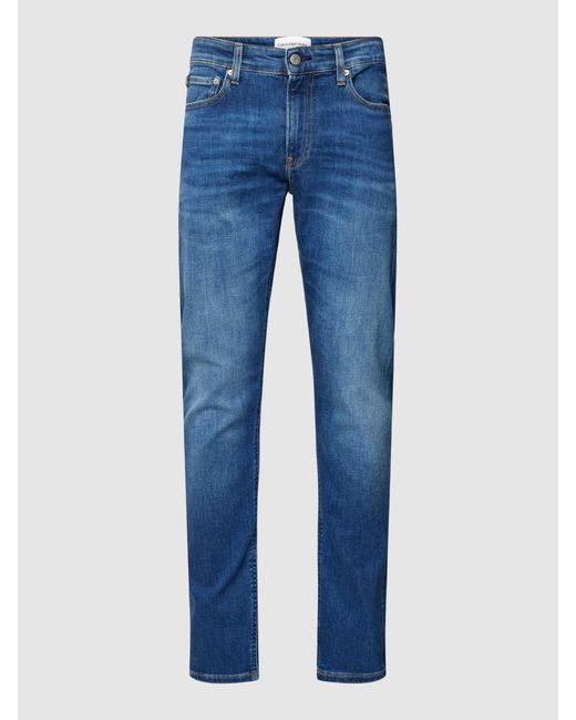 Calvin Klein Slim Fit Jeans in het Blue voor heren
