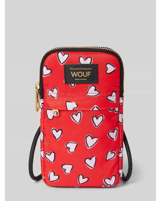 Wouf Red Smartphone-Tasche mit Label-Badge Modell 'Crush'
