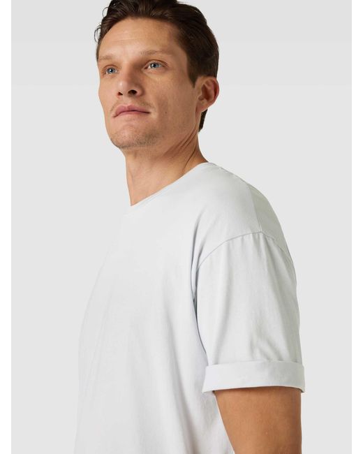 Drykorn T-Shirt mit überschnittenen Schultern Modell 'THILO' in White für Herren