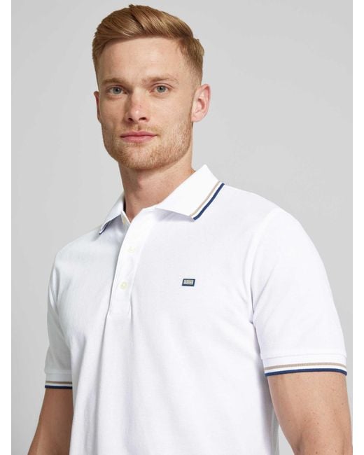 Christian Berg Men Poloshirt mit Label-Detail in White für Herren