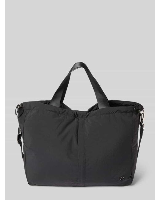 MSCH Copenhagen Black Shopper mit Label-Detail und Tragehenkeln
