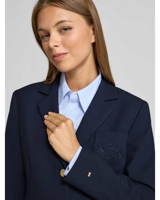 Tommy Hilfiger Blue Shaped Fit Blazer mit Viskose-Anteil Modell 'PUNTO'