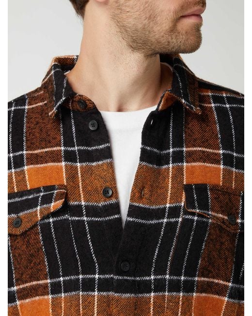 Tigha Regular Fit Flanellhemd aus Baumwoll-Viskose-Mix Modell 'Jonte' in Multicolor für Herren