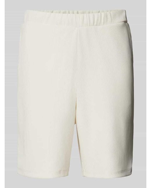 SELECTED Loose Fit Shorts in Ripp-Optik in White für Herren