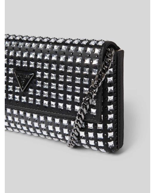 Guess Schoudertas Met Siersteentjes, Model 'Zalina' in het Gray