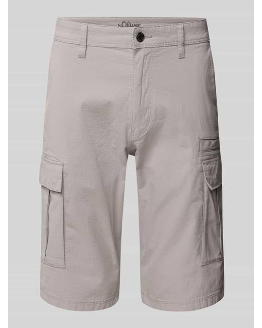S.oliver Relaxed Fit Cargo-Bermudas aus Baumwoll-Elasthan-Mix in Gray für Herren