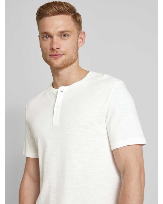 S.oliver T-Shirt mit Strukturmuster in White für Herren
