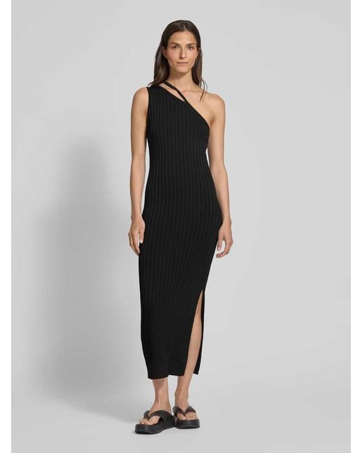HUGO Black Maxikleid mit Label-Stitching Modell 'Sepinty'