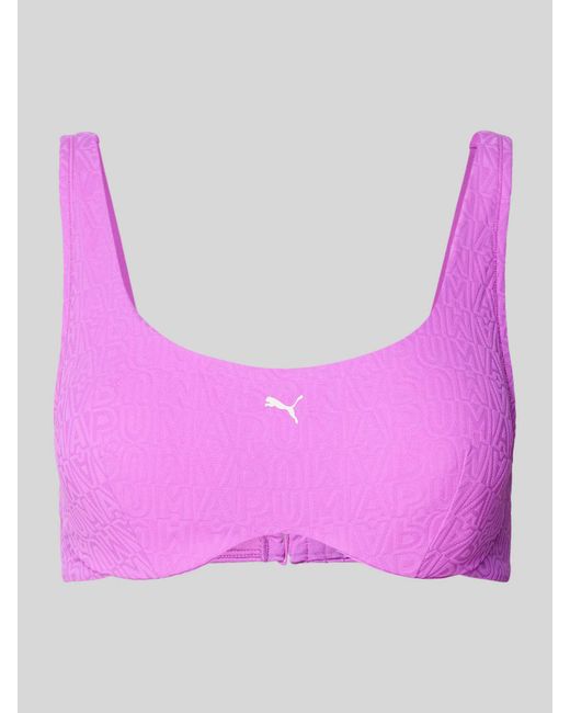 PUMA Bikinitop Met Structuurmotief in het Pink