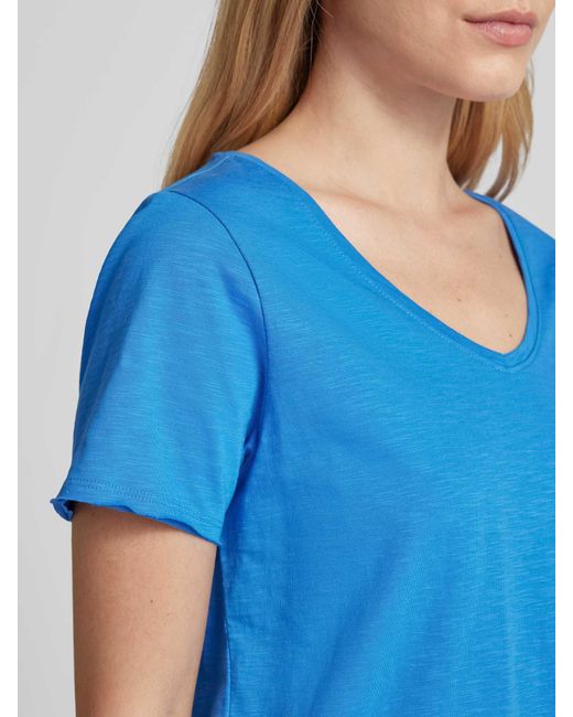 S.oliver T-shirt Met V-hals in het Blue