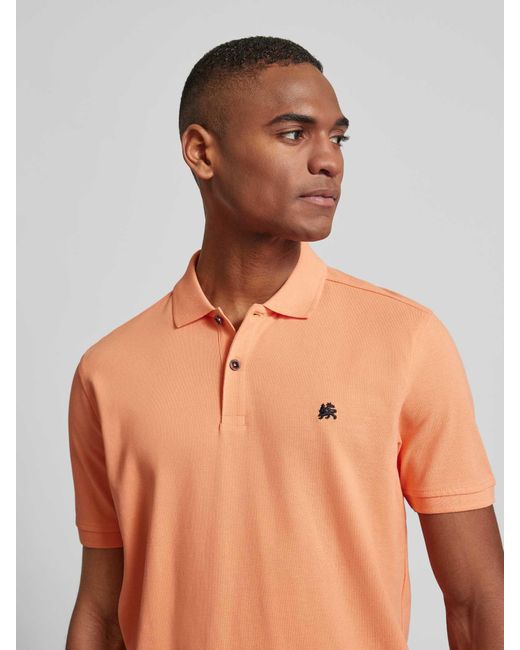 Lerros Regular Fit Poloshirt Met Logostitching in het Orange voor heren
