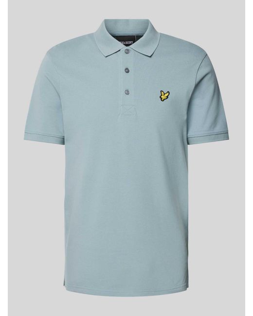 Lyle & Scott Slim Fit Poloshirt Met Logopatch in het Blue voor heren