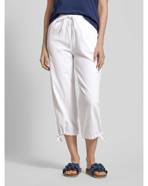 Soya Concept White Tapered Fit Hose mit elastischem Bund Modell 'CISSIE'