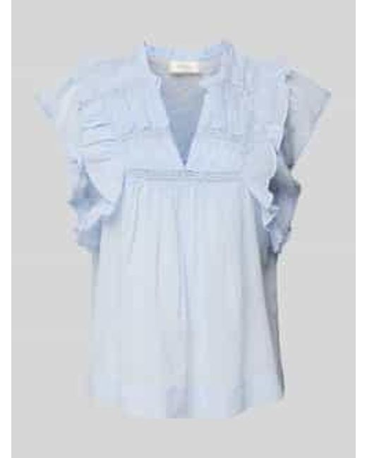 Neo Noir Regular Fit Blousetop Met Kapmouwen in het Blue