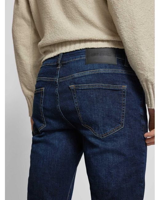 Only & Sons Regular Fit Jeans in het Blue voor heren