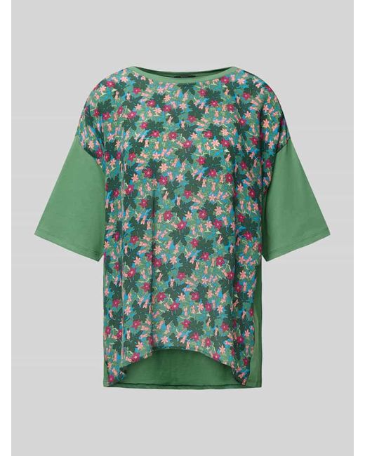 Weekend by Maxmara Green T-Shirt mit Muster-Print Modell 'MALAGA'