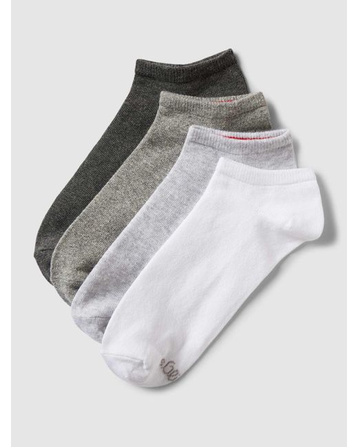 S.oliver Sneakersokken Met Labelprint in het Gray