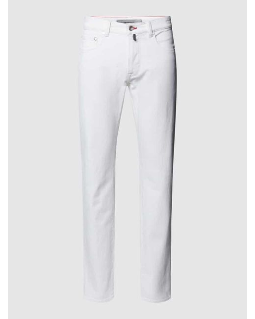 Pierre Cardin Tapered Fit Jeans im 5-Pocket-Design Modell 'Lyon' in White für Herren