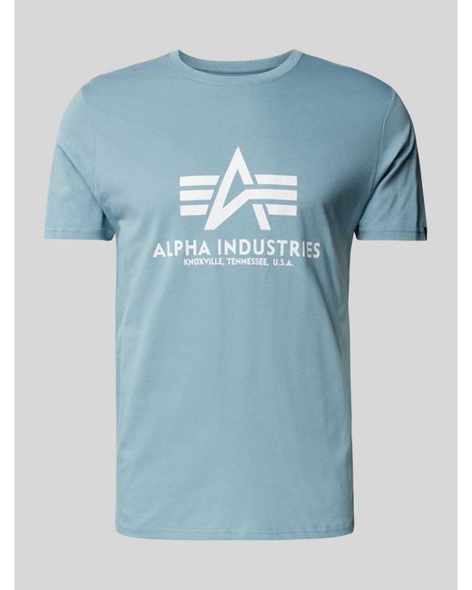 Alpha Industries T-shirt Met Labelprint in het Blue voor heren