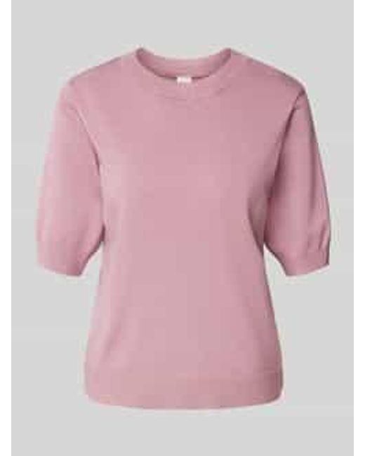 Y.A.S Gebreide Pullover Met 1/2-mouwen in het Pink