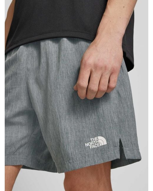 The North Face Regular Fit Korte Broek Met Labelprint in het Gray voor heren