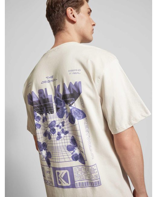 Karlkani T-shirt Met Labelprint in het White voor heren