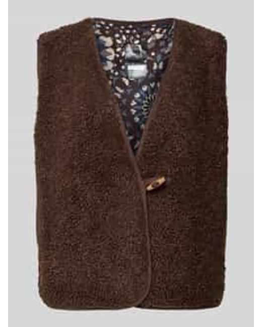 Ichi Regular Fit Gilet Van Teddybont, Model 'Gozima' in het Brown