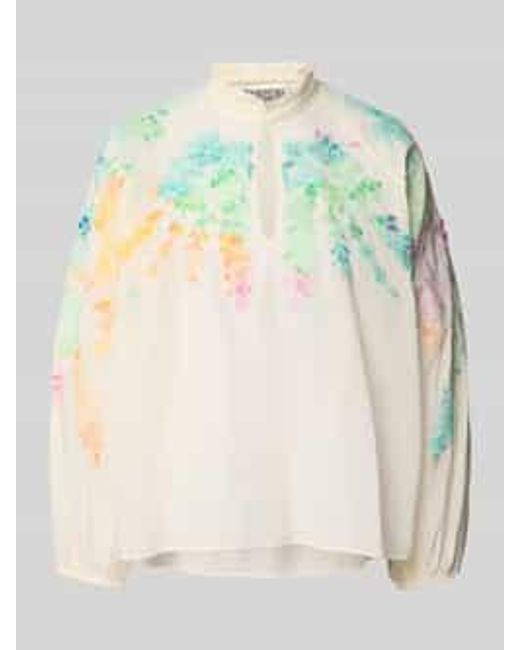 Essentiel Antwerp Regular Fit Blouse Met Druppelvormige Hals in het Multicolor