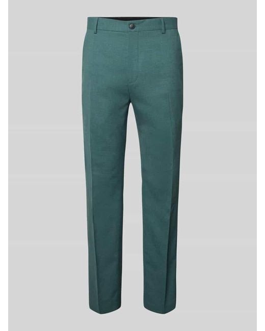 SELECTED Slim Fit Anzughose mit Wollanteil Modell 'SLIM-NEIL' in Green für Herren