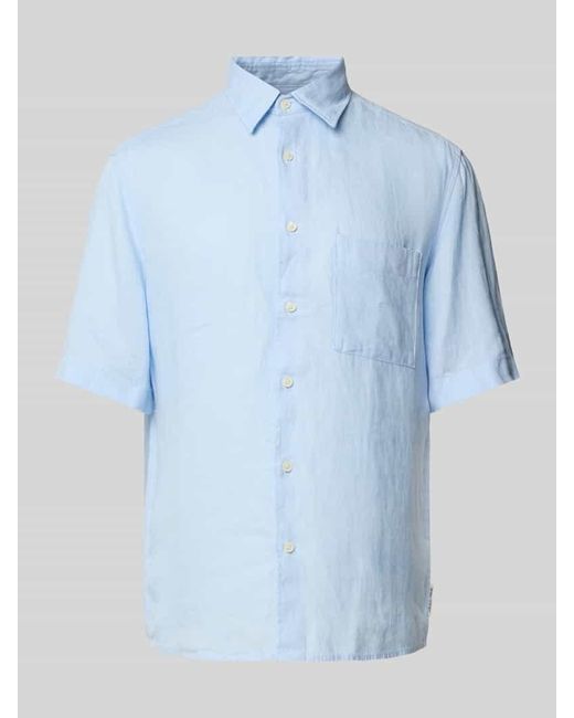 Marc O' Polo Regular Fit Freizeithemd aus reinem Leinen in Blue für Herren