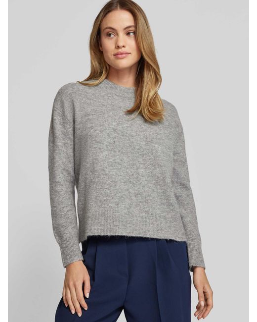 Samsøe & Samsøe Gebreide Pullover Met Ronde Hals in het Gray