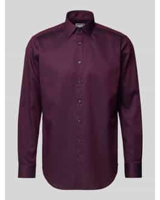 Jake*s Regular Fit Zakelijk Overhemd Met Kentkraag in het Purple voor heren