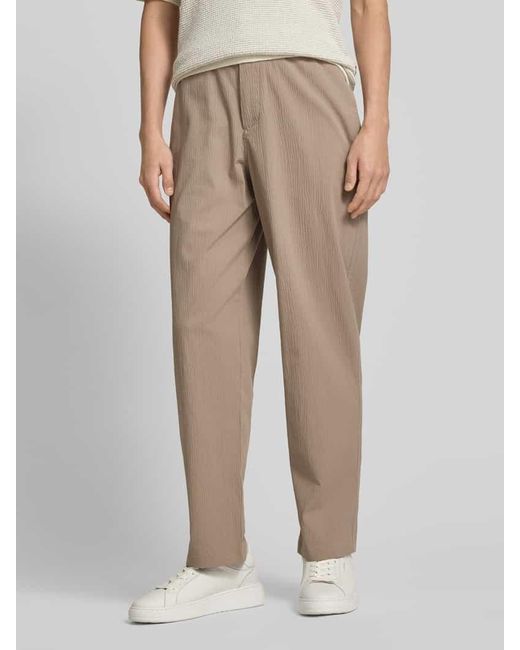ARMANI EXCHANGE Straight Leg Hose mit Strukturmuster in Natural für Herren