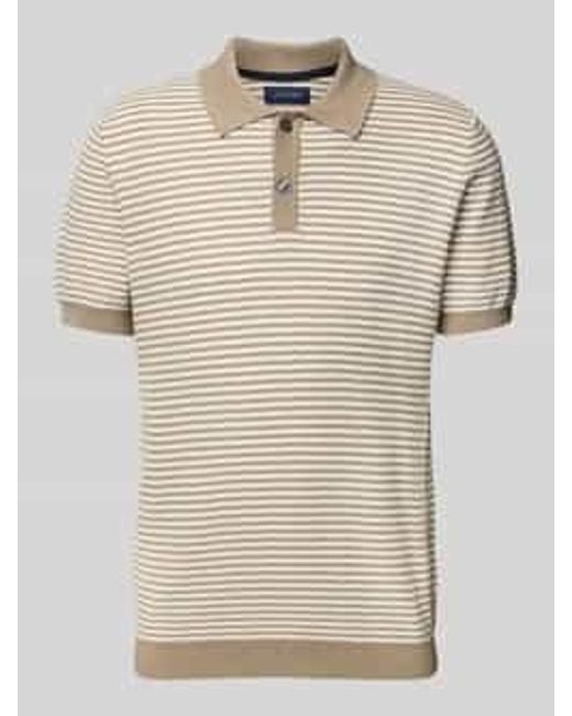 Christian Berg Men Poloshirt Met Korte Knoopsluiting in het Natural voor heren