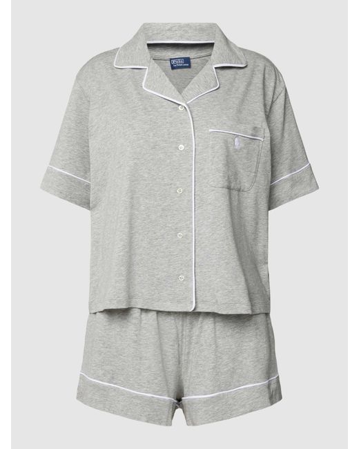 Polo Ralph Lauren Gray Pyjama mit Brusttasche