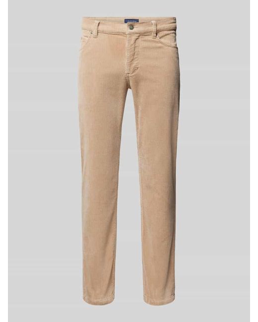 Christian Berg Men Cordhose Im 5-Pocket-Design in Natural für Herren