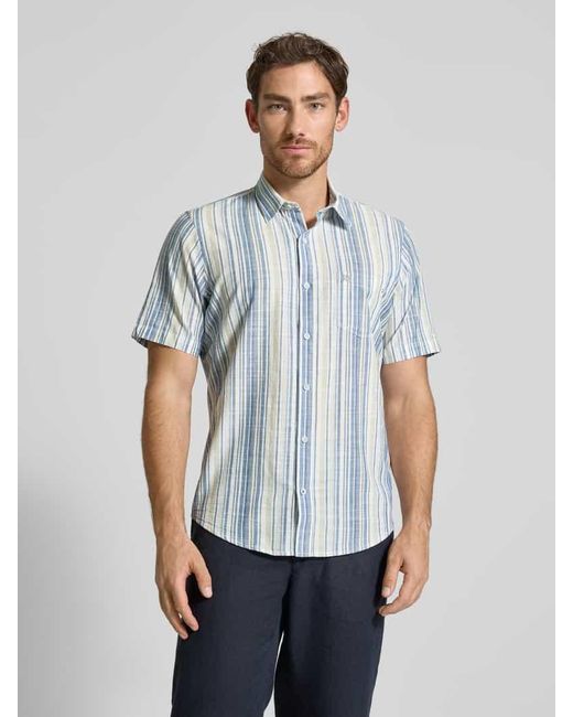 Lerros Slim Fit Freizeithemd mit Kentkragen in Blue für Herren