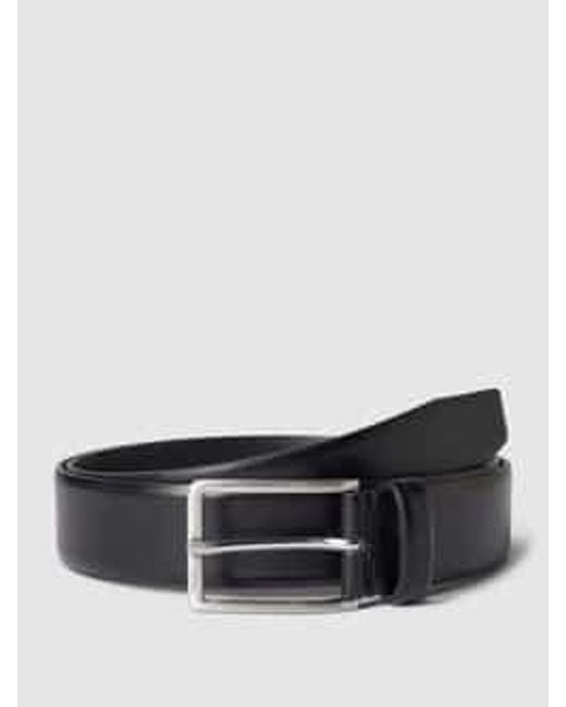 Boss Riem Met Labeldetails, Model 'Erman' in het Black voor heren