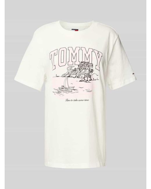 Tommy Hilfiger Natural Regular Fit T-Shirt aus reiner Baumwolle