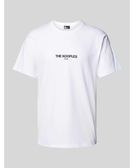 The Kooples T-shirt Met Labelprint in het White voor heren