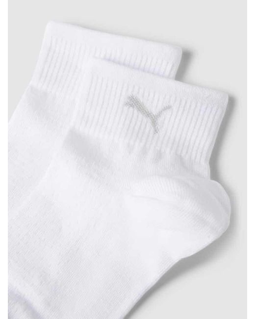 PUMA White Socken mit Logo-Print im 2er-Pack