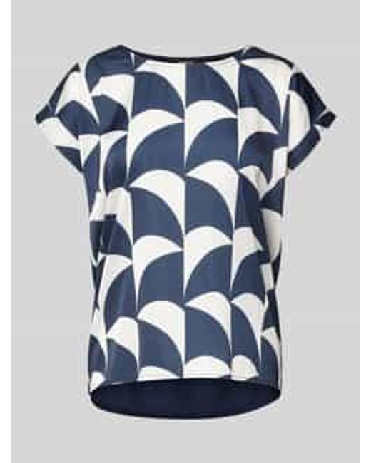 MORE&MORE Regular Fit Blouseshirt Met Kapmouwen in het Blue