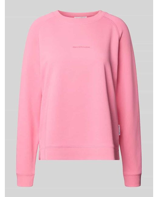 Marc O' Polo Pink Sweatshirt mit Label-Print