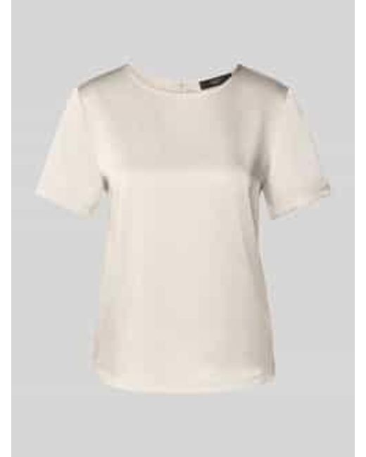 Weekend by Maxmara Regular Fit T-Shirt Van Satijn En Jersey, Model 'Gilbert' in het Natural