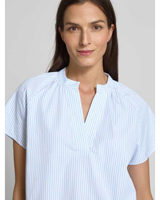 Rich & Royal Blue Regular Fit Bluse mit Tunikakragen