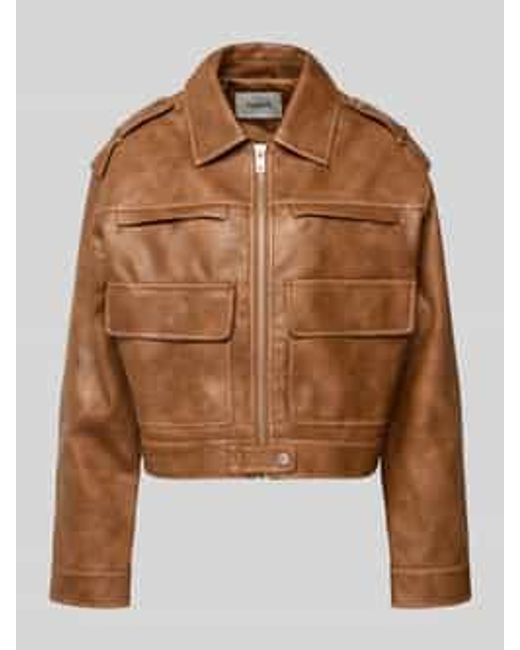 TOPSHOP Leren Jassen in het Brown