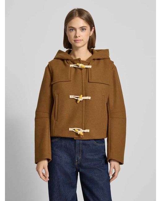 Marc O' Polo Brown Regular Fit Dufflecoat aus Woll-Mix