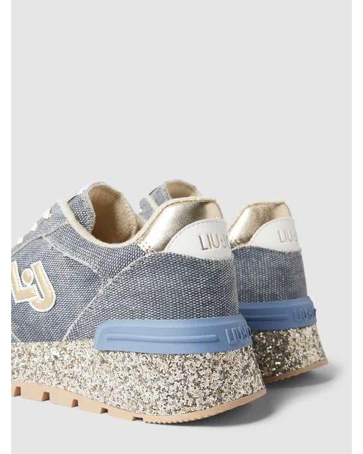 Liu Jo Sneaker mit Paillettenbesatz Modell 'AMAZING' in Gray für Herren