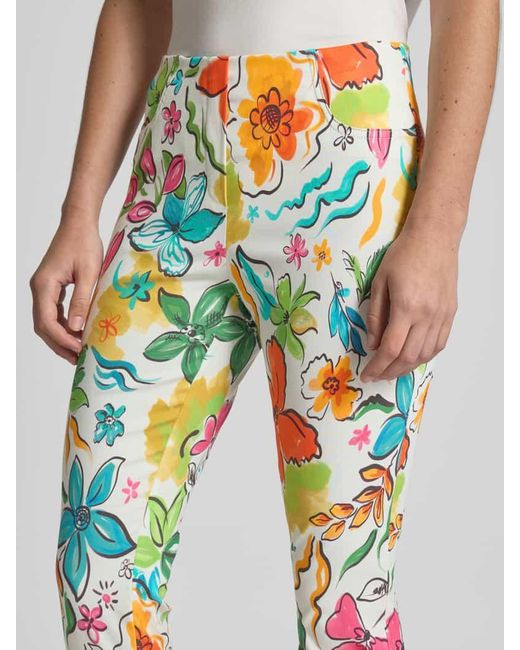 SteHmann Blue Caprihose Im Allover-Look Modell 'Loli 600'