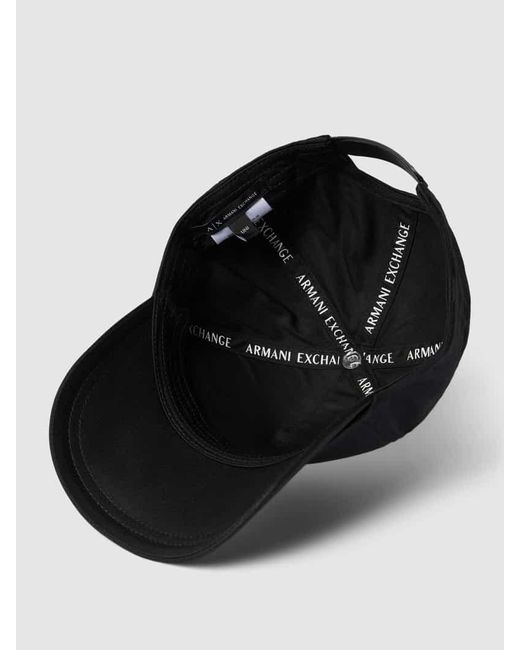 Armani Exchange Basecap mit Label-Patch in Black für Herren